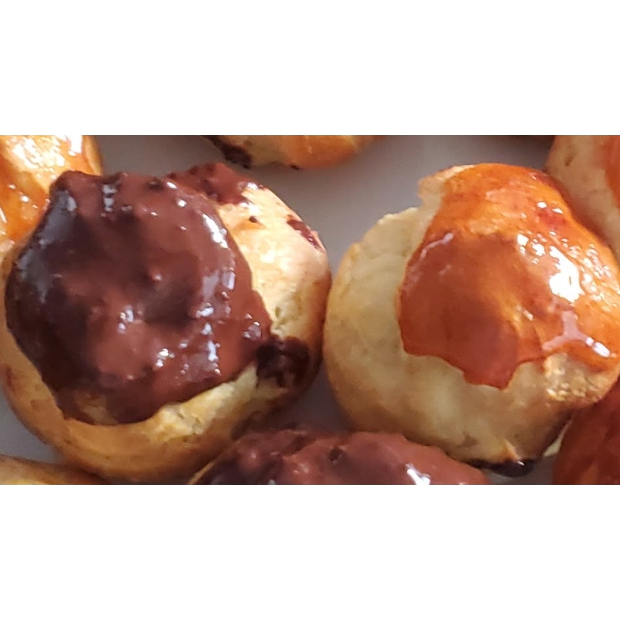 Choux Vanille/Caramel et Chocolat